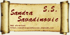 Sandra Savadinović vizit kartica